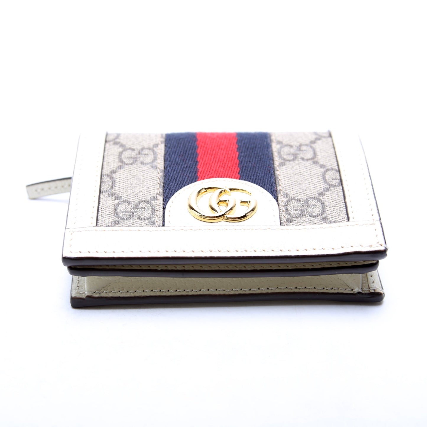 Ophidia GG Card Case Wallet White