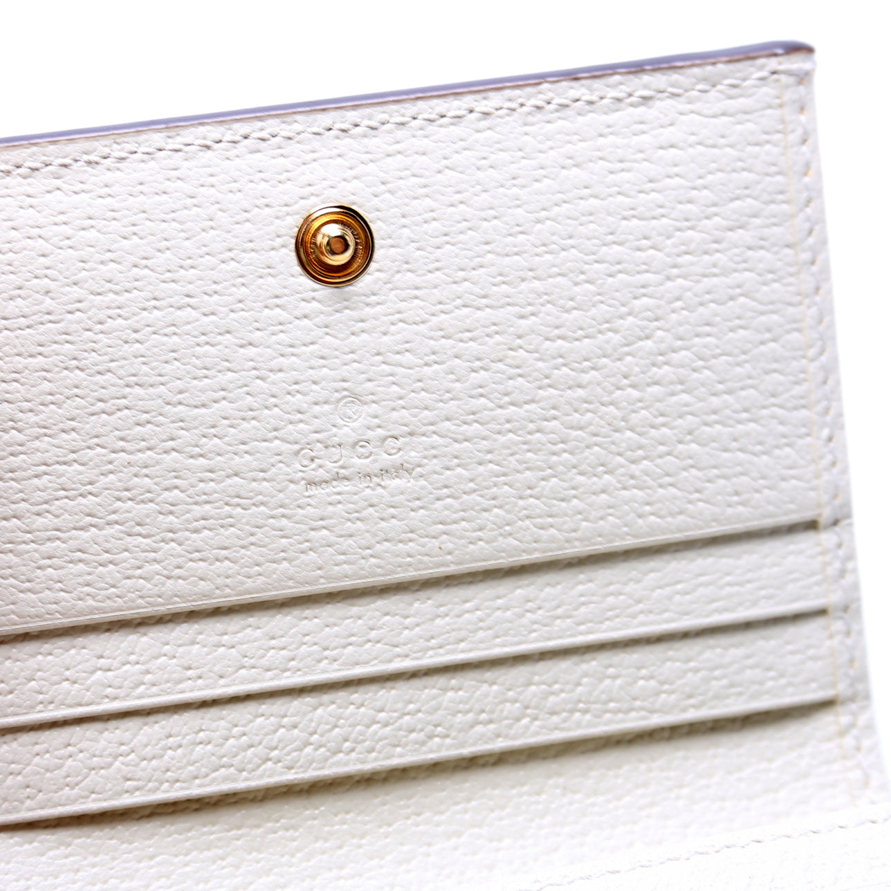 Ophidia GG Card Case Wallet White