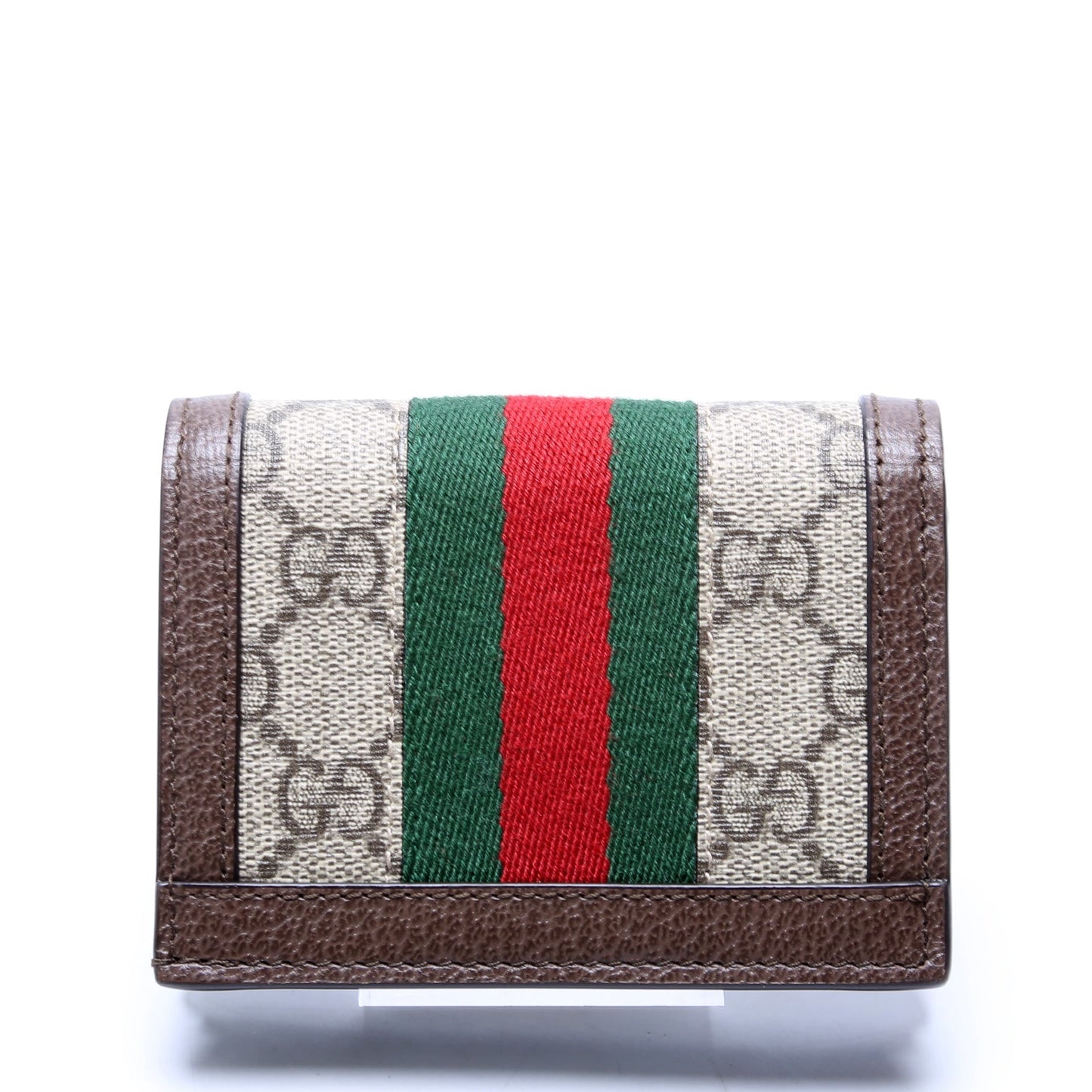 Ophidia GG Card Case Wallet Brown