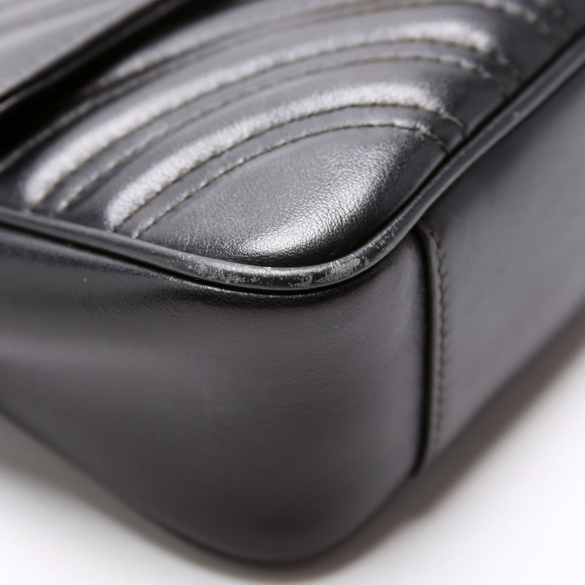 Marmont Leather Shoulder Flap Mini Black