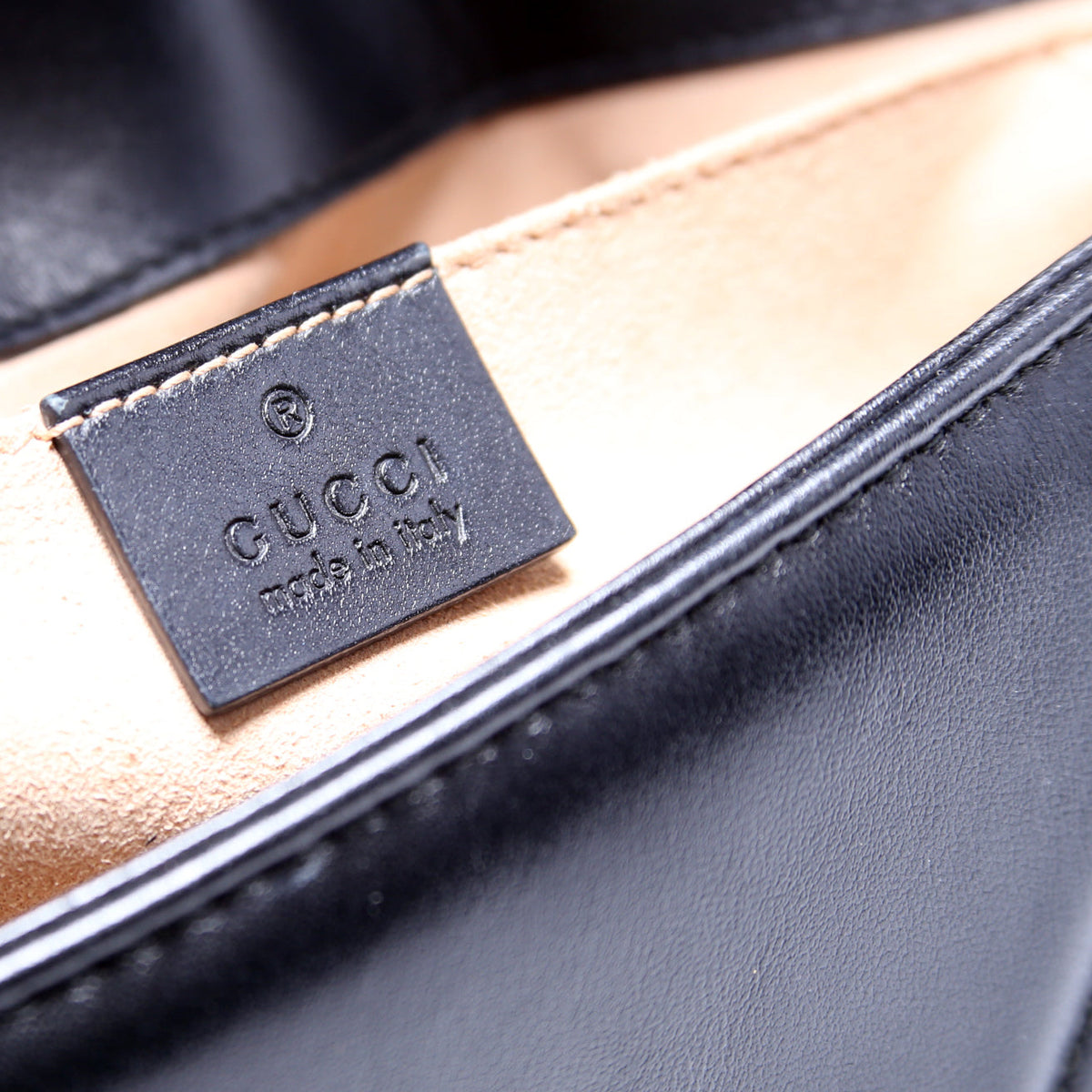 Marmont Leather Shoulder Flap Mini Black