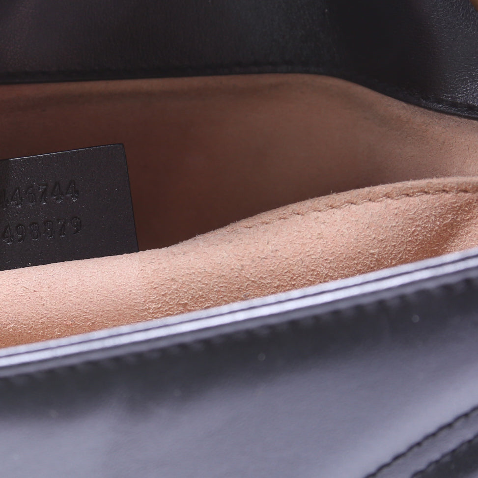 Marmont Leather Shoulder Mini Flap Black