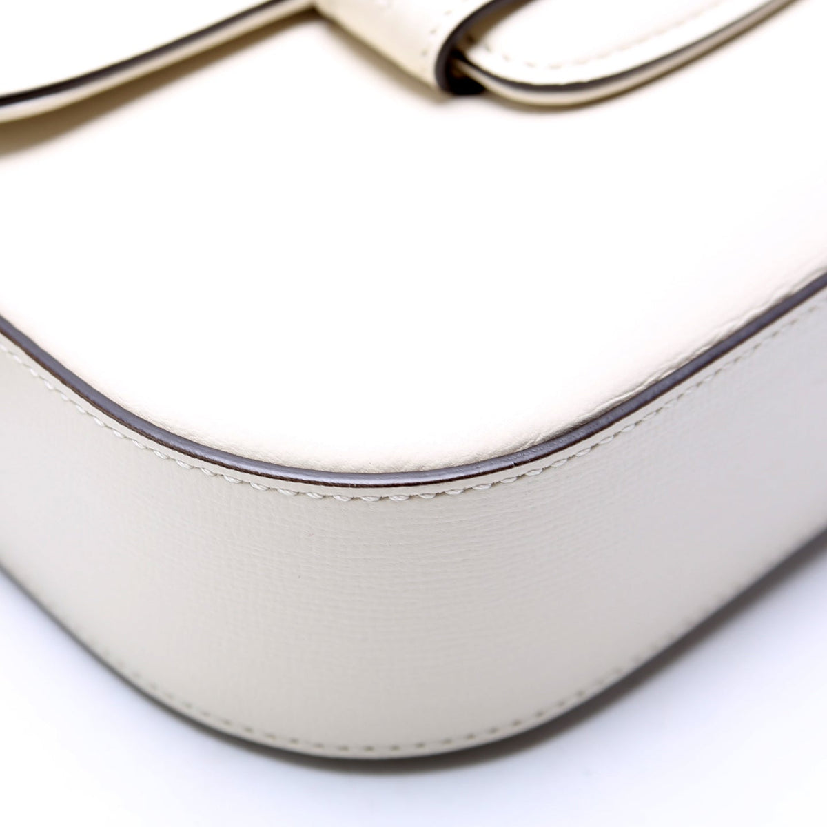 Horsebit Leather Mini Bag White