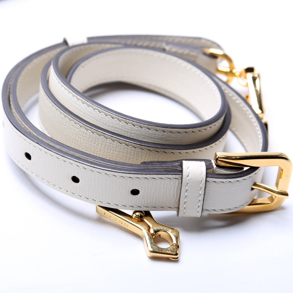 Horsebit Leather Mini Bag White