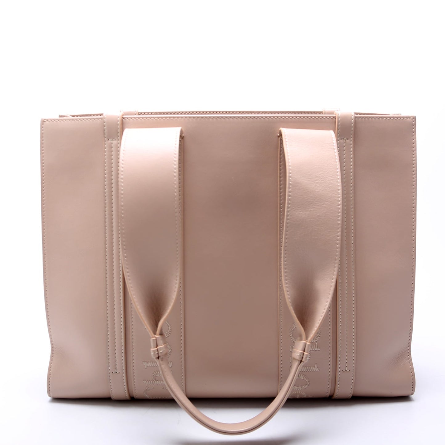 Woody Medium Leather Tote Pink