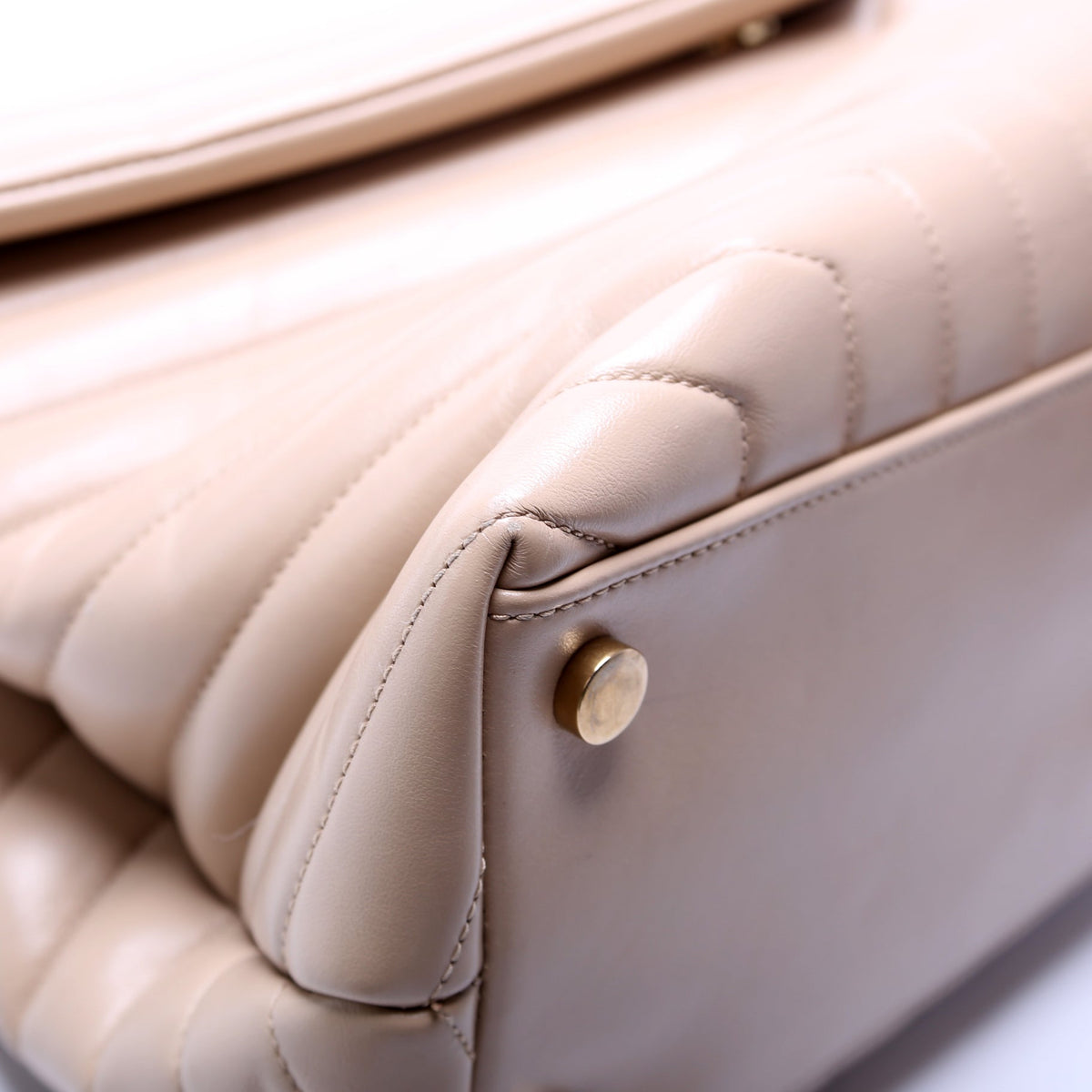 Loulou Satchel Large Beige