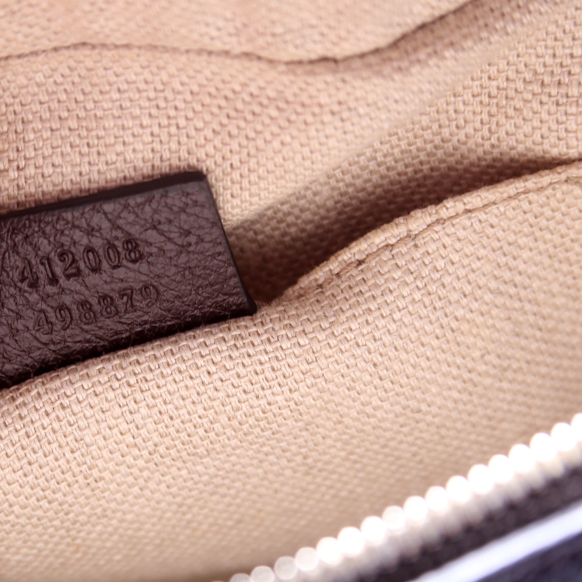 GG Canvas Bee Camera Bag Brown