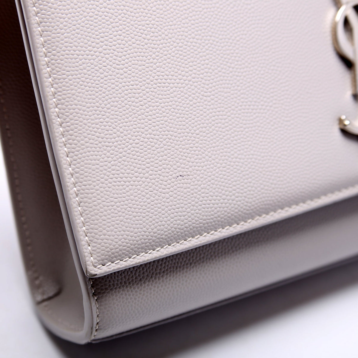 Kate Satchel Grain De Poudre Medium  Grey