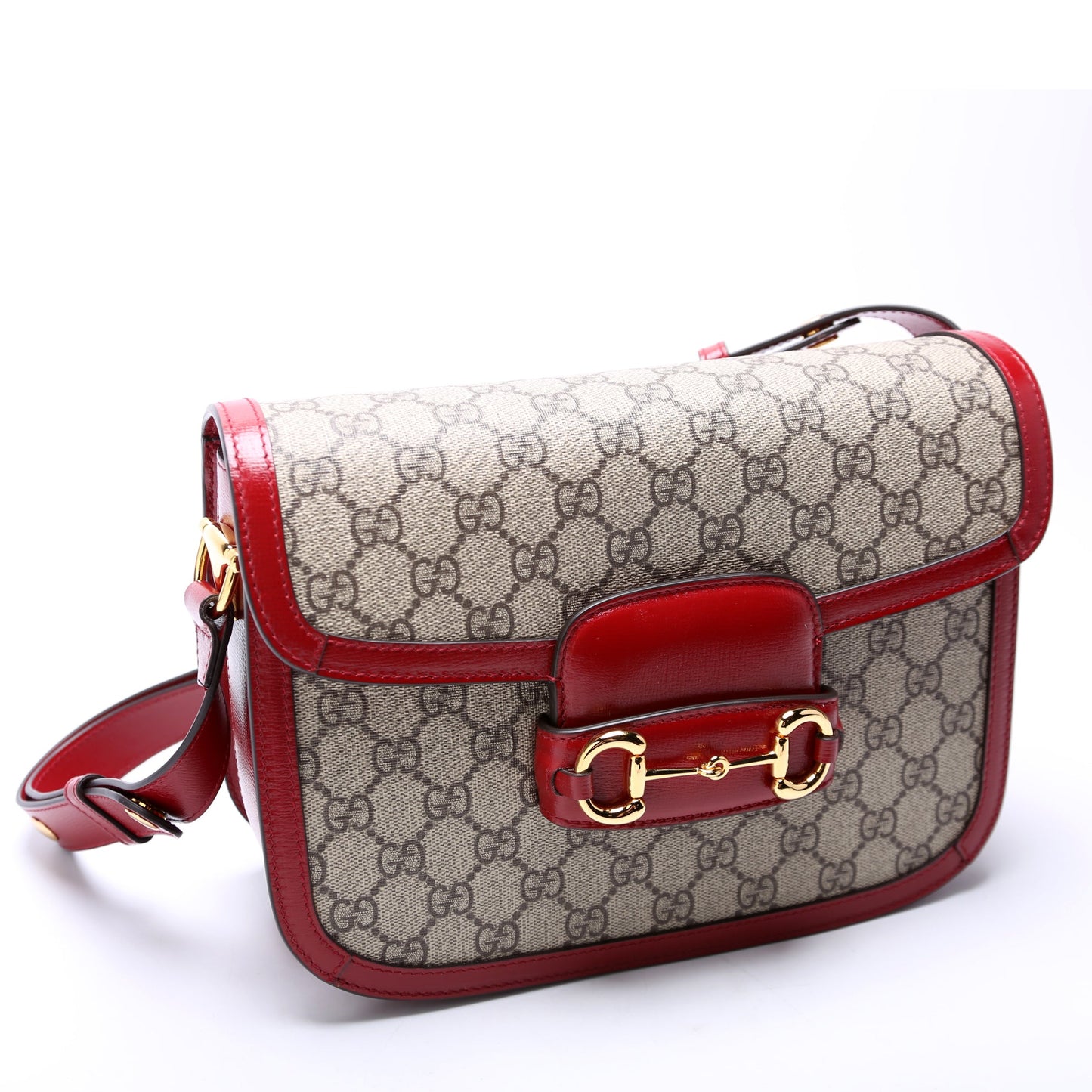 Gucci  Horsebit  Shoulder Bag Red
