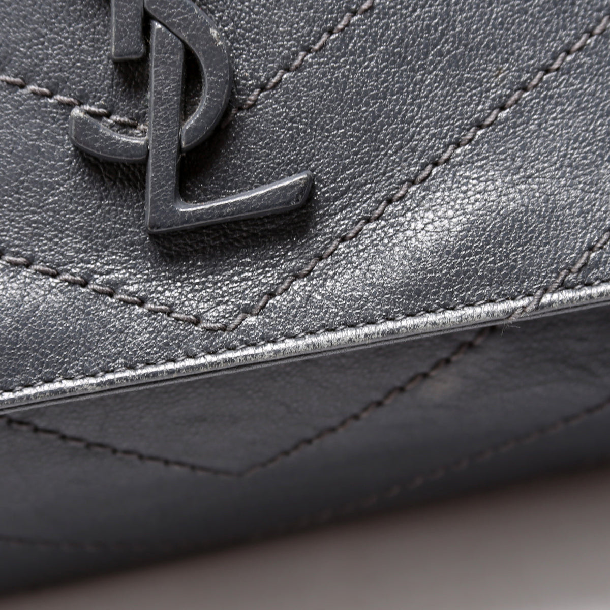Quilted Pebbled Lambskin Nolita Medium Gray