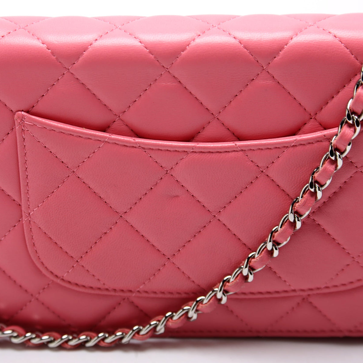 WOC Classic Quilted Lambskin Pink