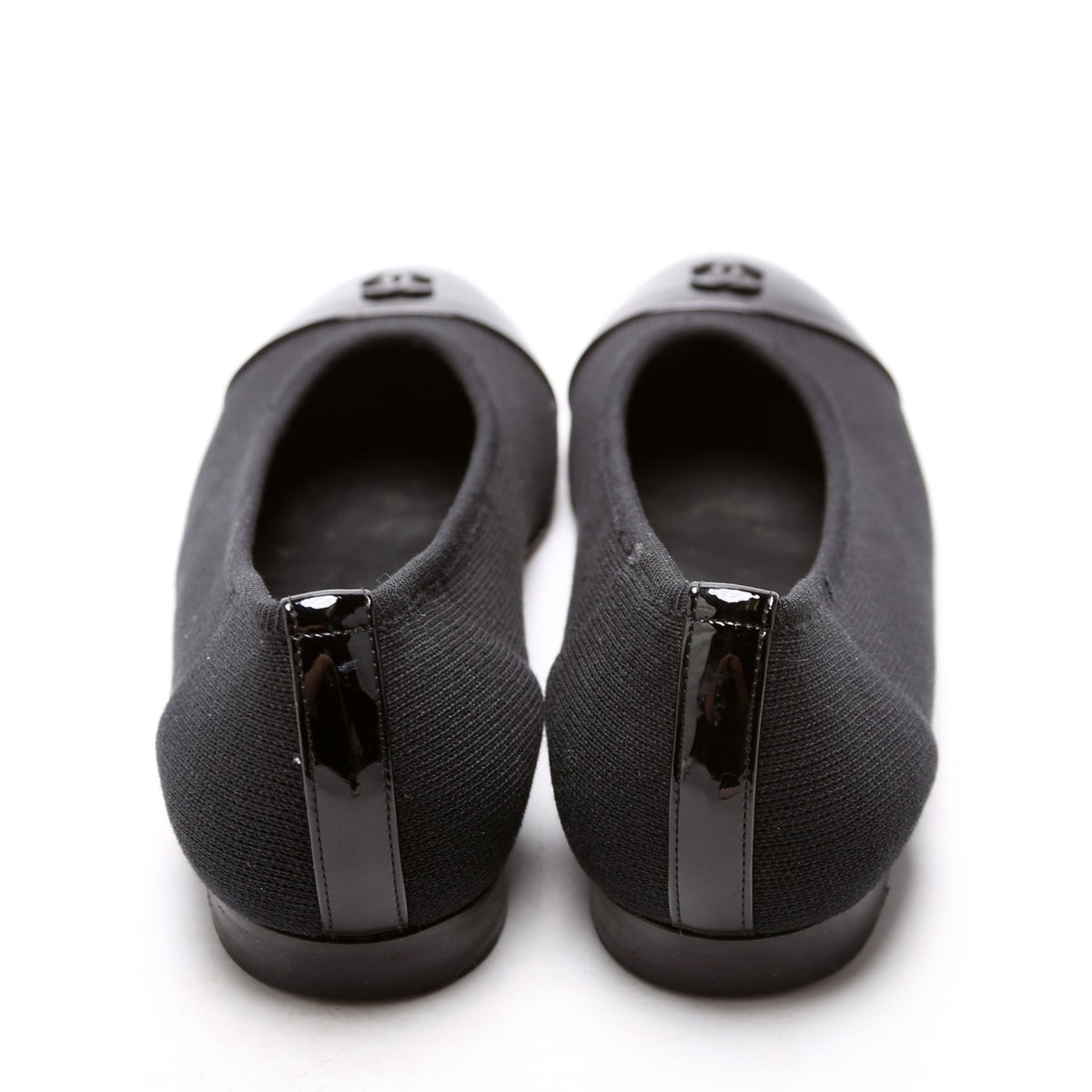 CC Ballet Patent/Knit Flats Size 39 Black