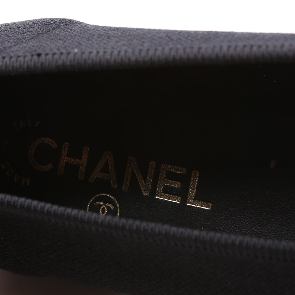 CC Ballet Patent/Knit Flats Size 39 Black