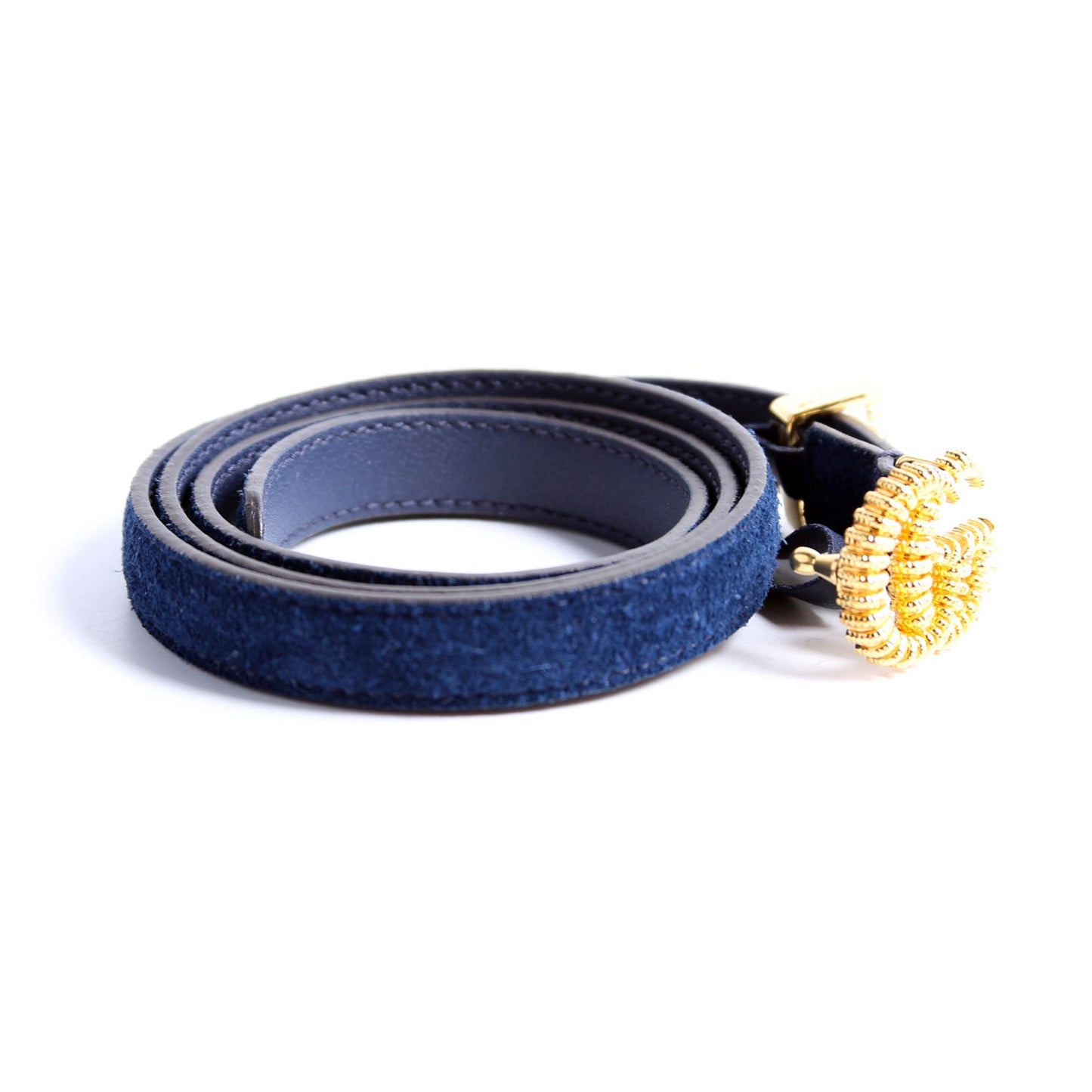 Gucci  GG Torchon Thin Suede Belt Size / Blue