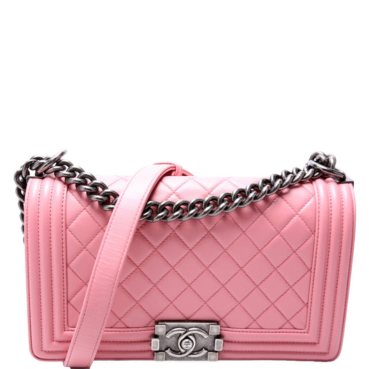 Boy Flap Medium Old Lambskin 15-20M Pink