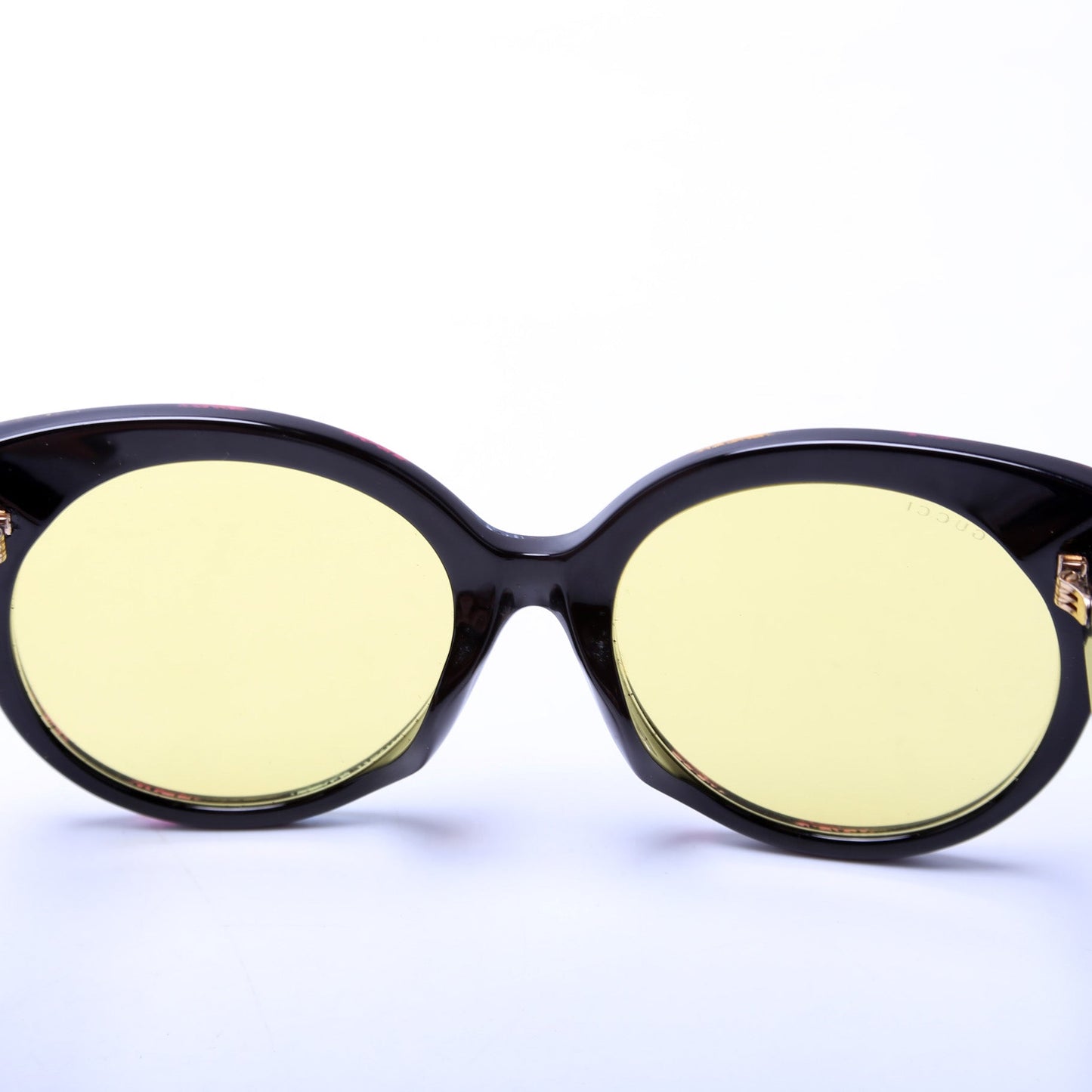 Gucci GGSA Round Cat Eye Glitter Sunglasses Multicolor/Yellow