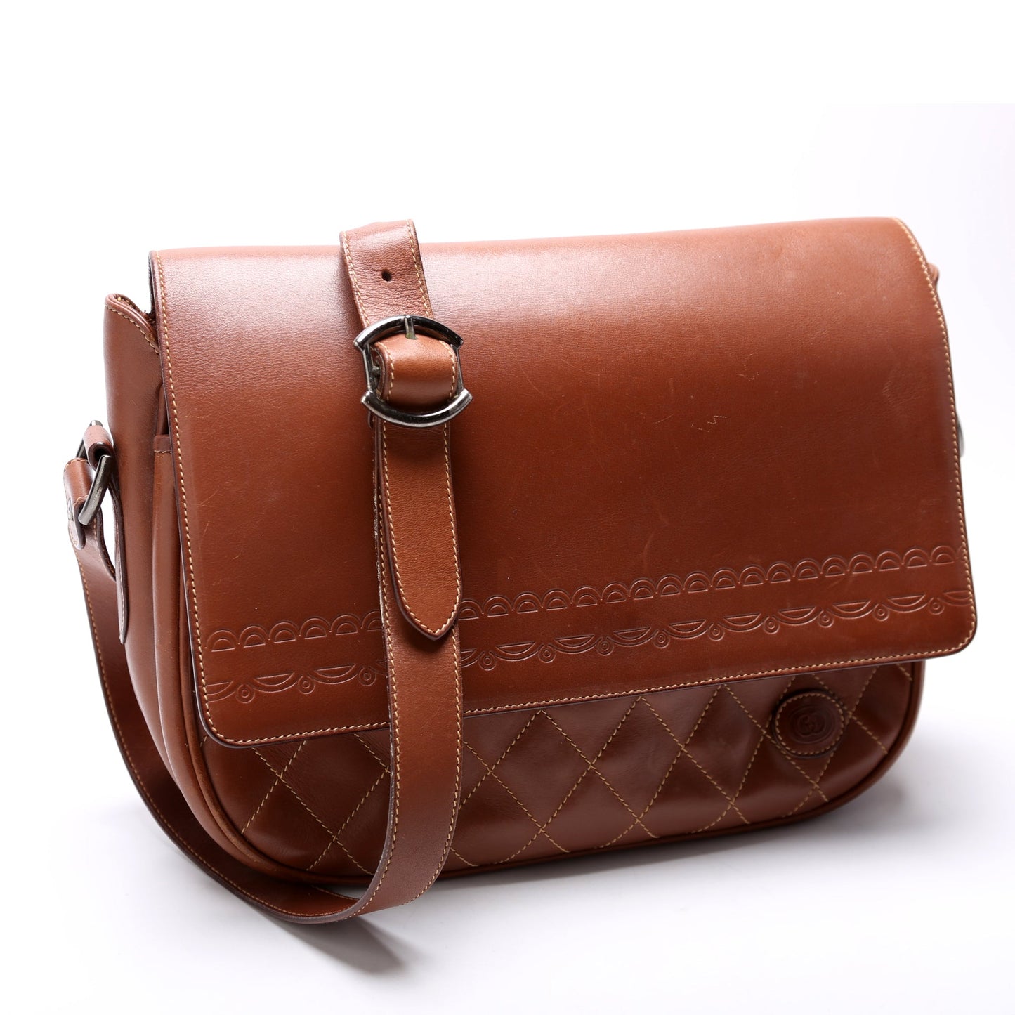Gucci - Vintage Leather Shoulder Bag Brown