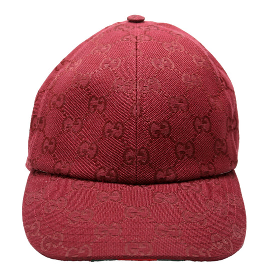 Gucci  GG Canvas Baseball Cap Size Medium Burgundy