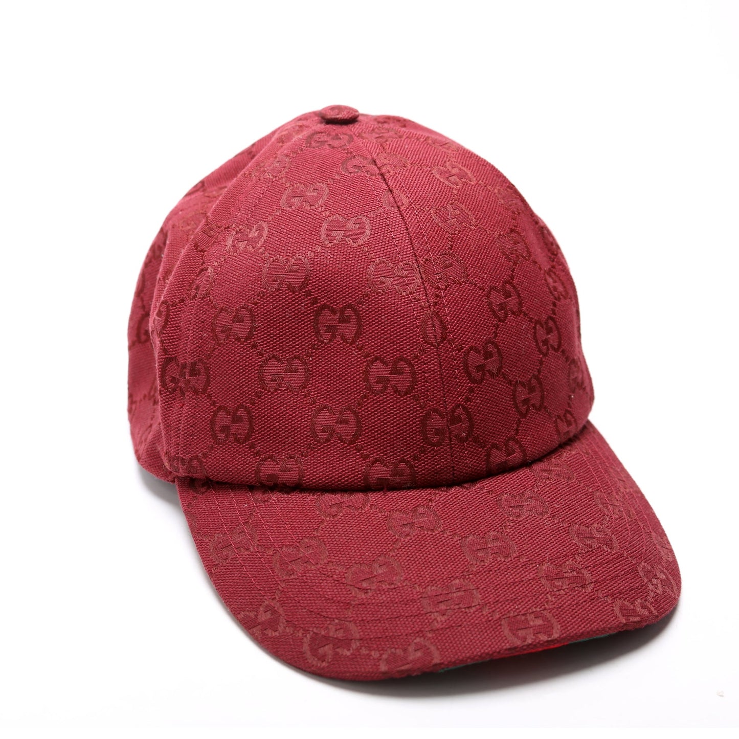 Gucci  GG Canvas Baseball Cap Size Medium Burgundy