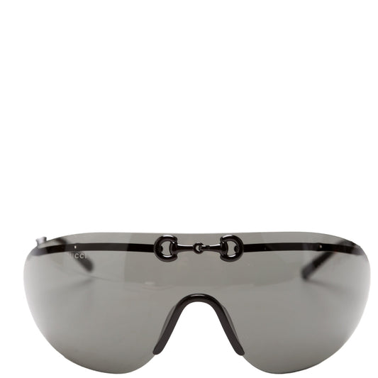 Gucci GGS Horsebit Shield Sunglasses Black