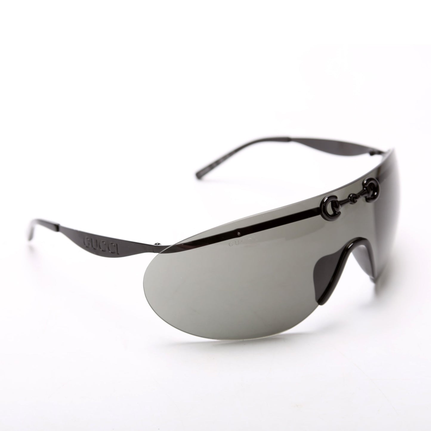 Gucci GGS Horsebit Shield Sunglasses Black