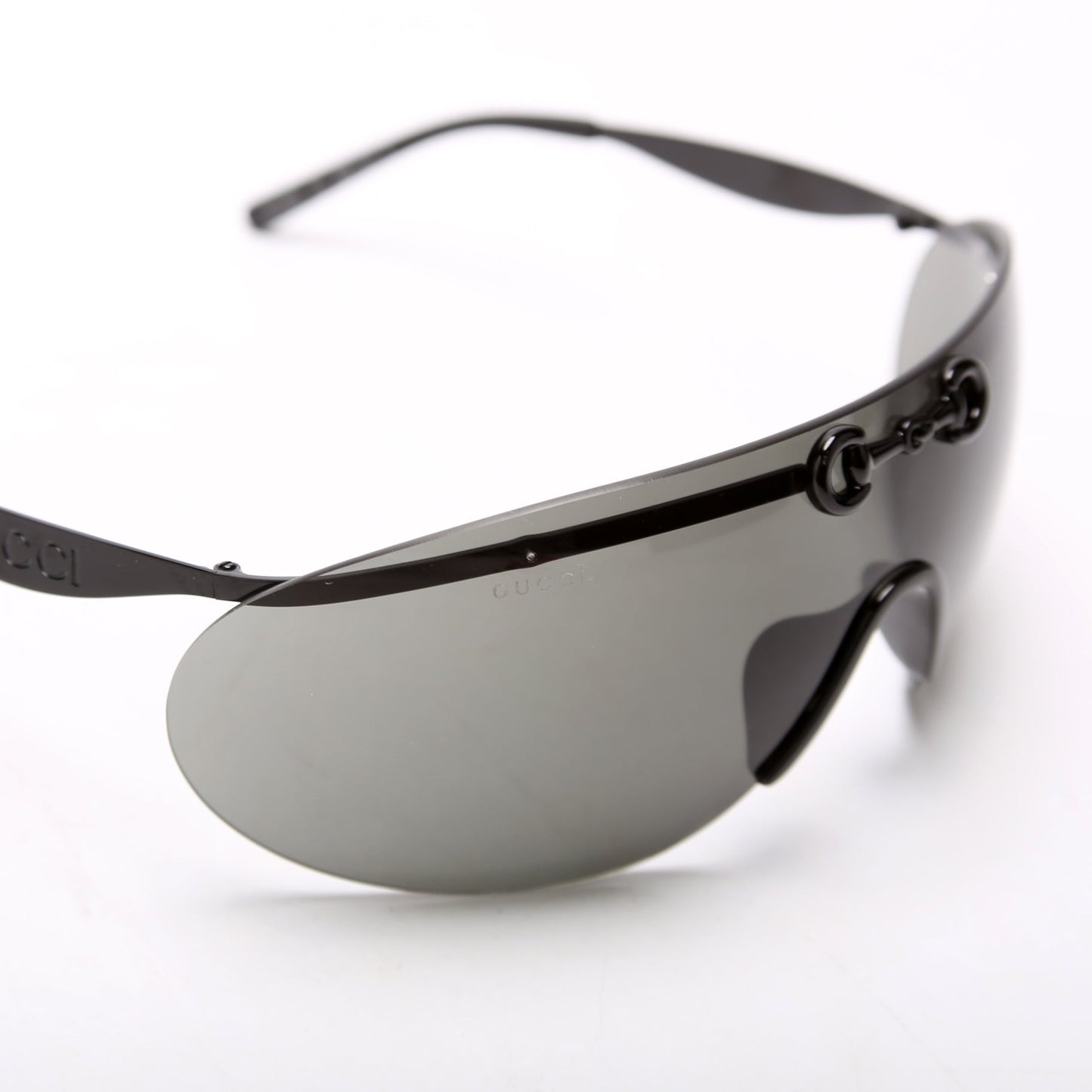 Gucci GGS Horsebit Shield Sunglasses Black