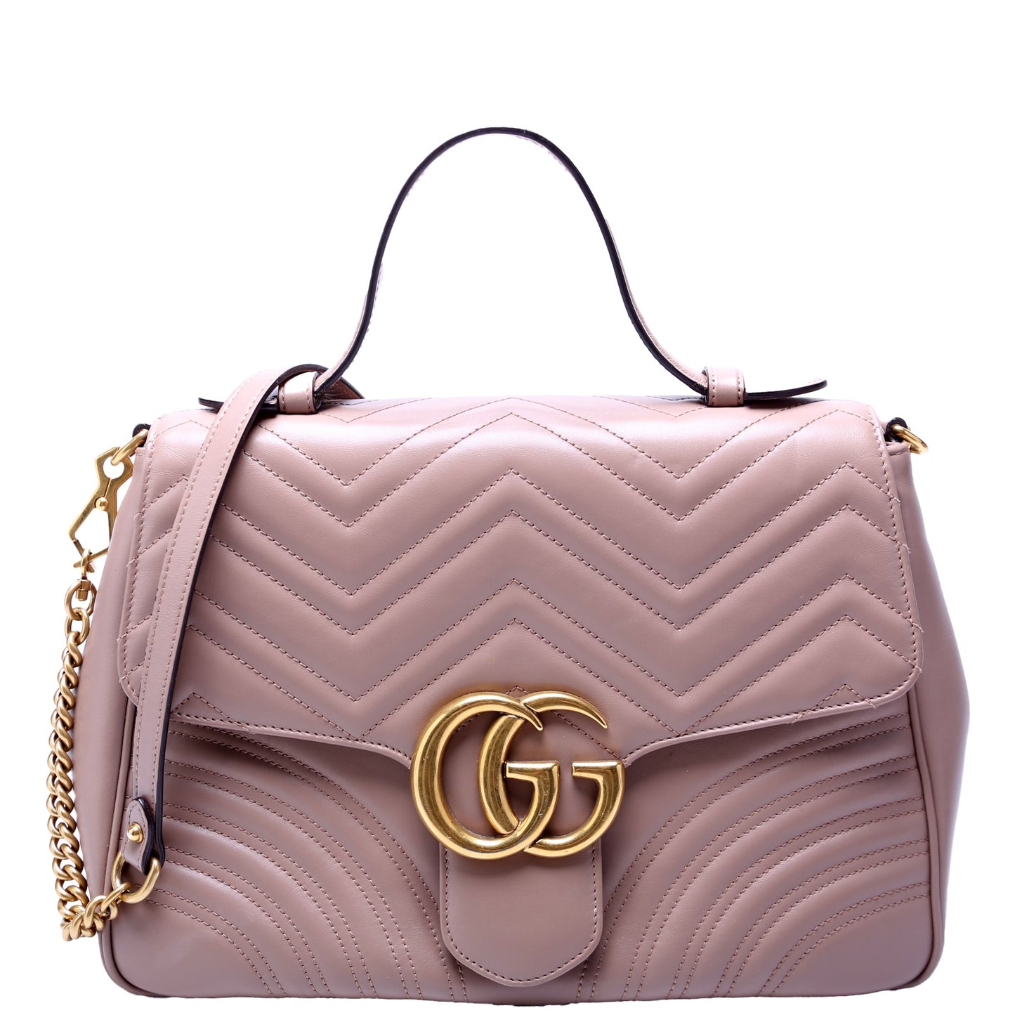 Gucci  Marmont Top Handle Medium Tan