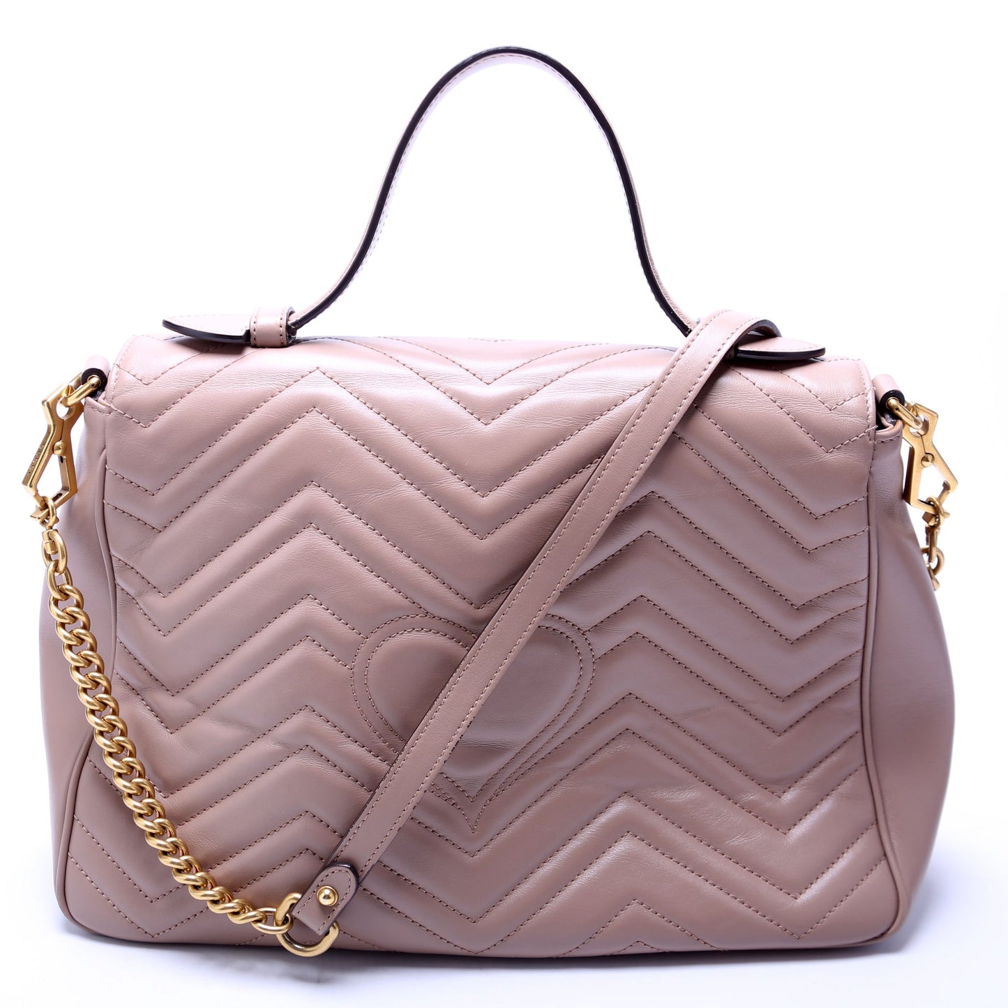 Gucci  Marmont Top Handle Medium Tan
