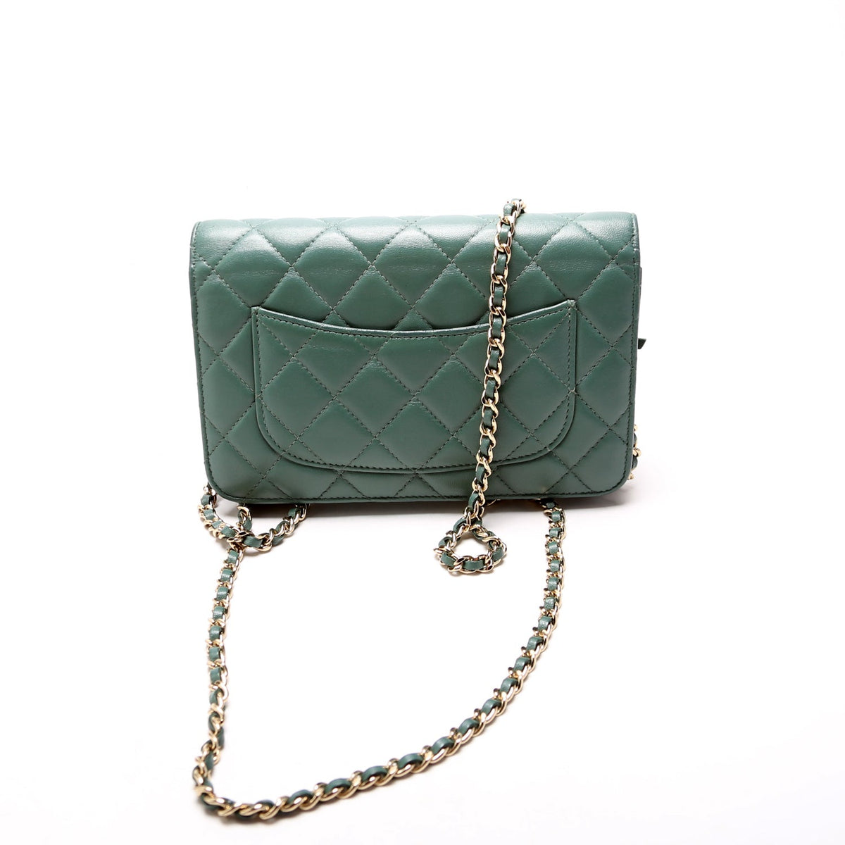 WOC Classic Quilted Lambskin 26M Green