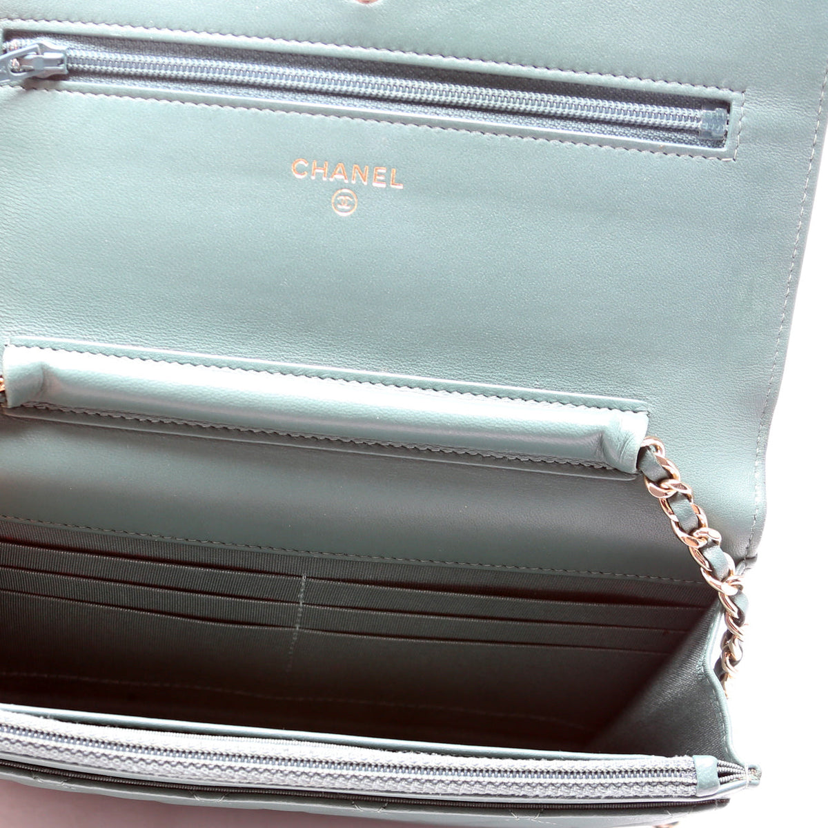 WOC Classic Quilted Lambskin 26M Green