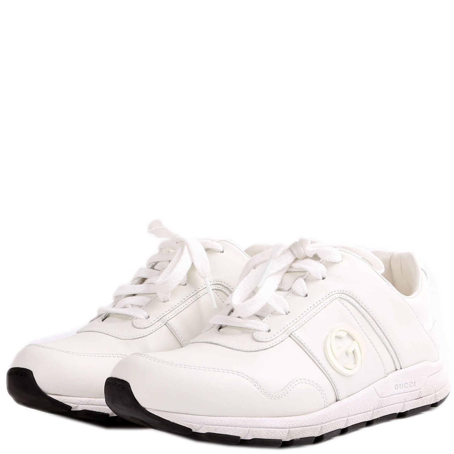 Gucci Microsoft Bianco Leather Sneakers Size