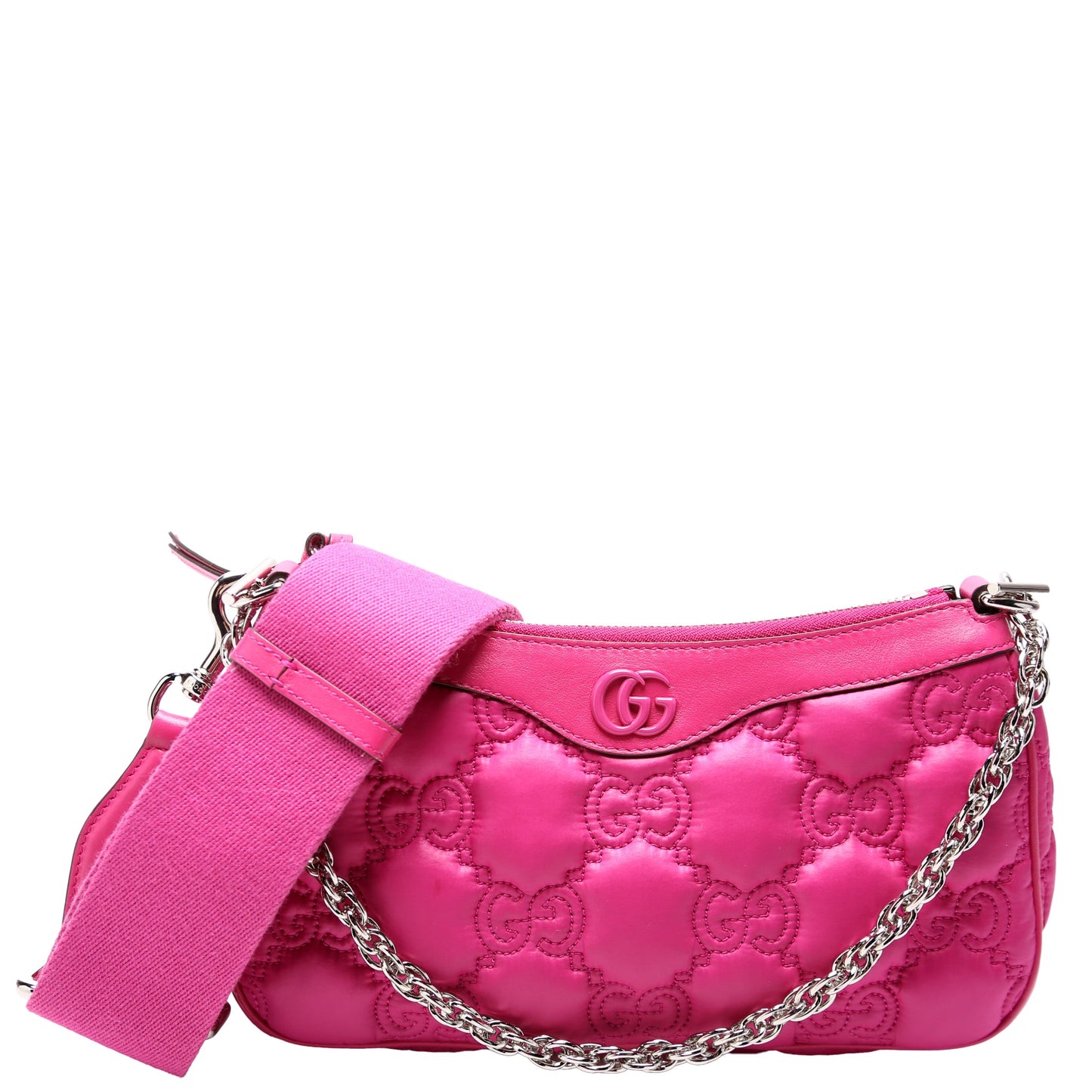 Gucci  GG Nylon Shoulder Bag Pink