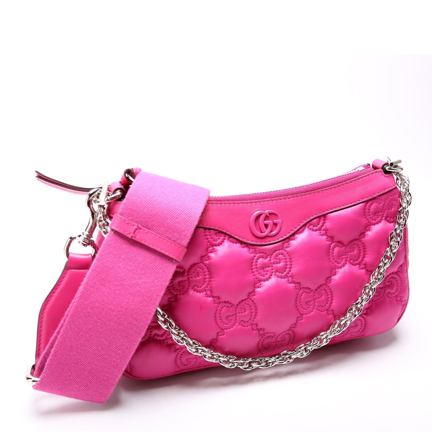 Gucci  GG Nylon Shoulder Bag Pink