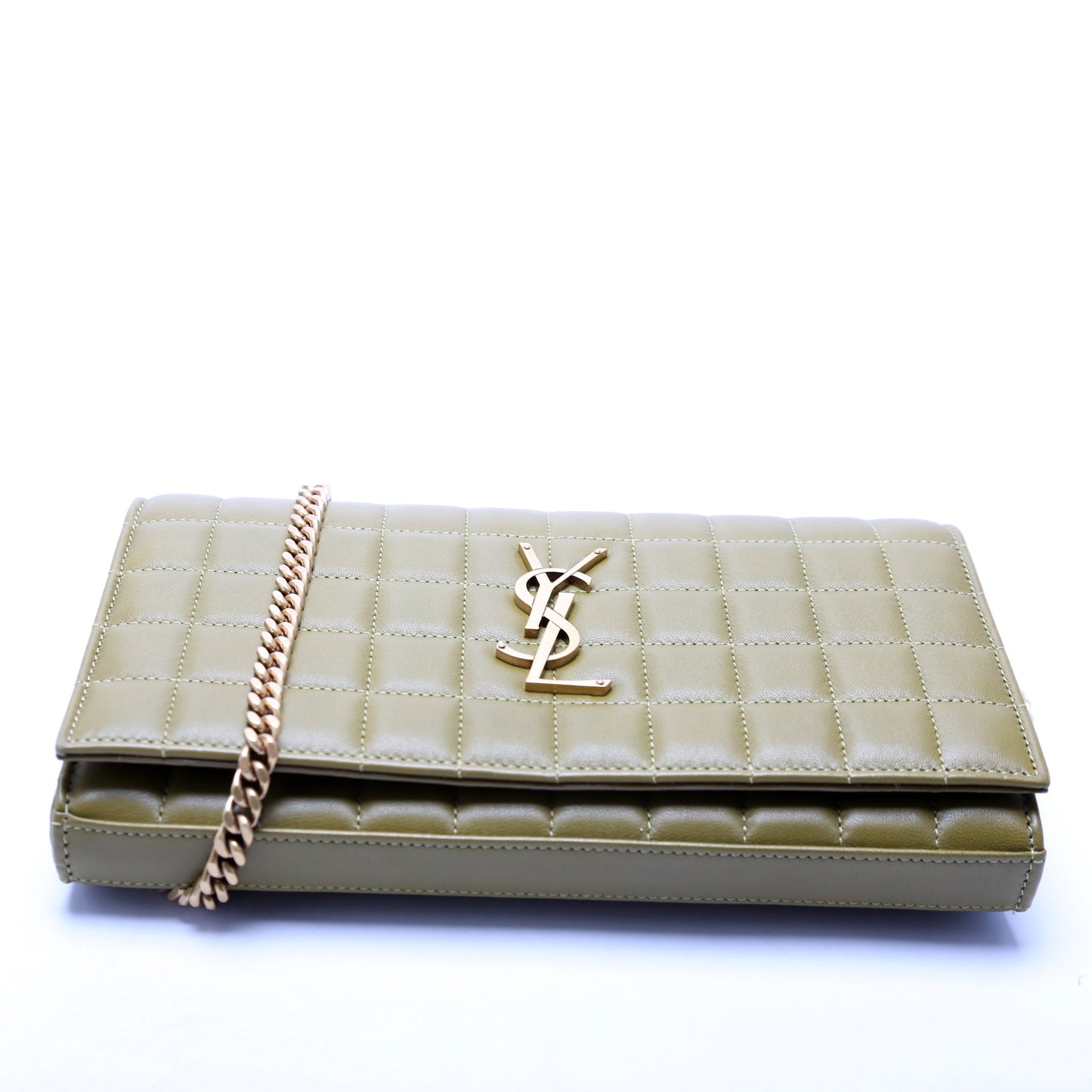 Cassandra Chain Wallet Quilted Lambskin 743346 Green