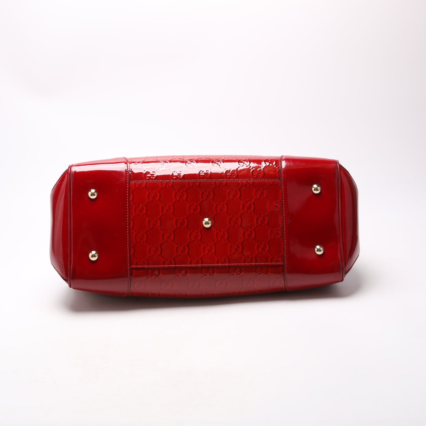Gucci  Patent Guccissima Mayfair Tote Medium Red