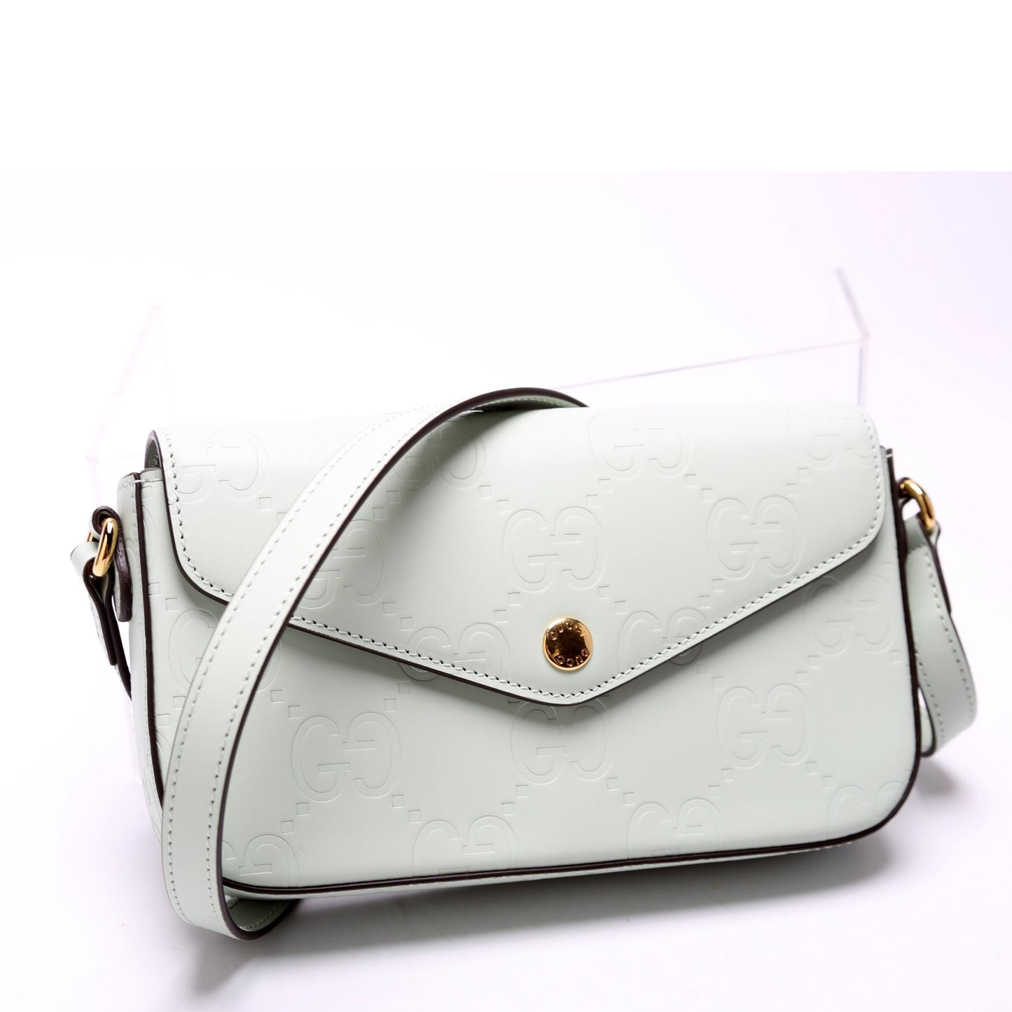 Gucci  GG Leather Super Mini Shoulder Bag Sage