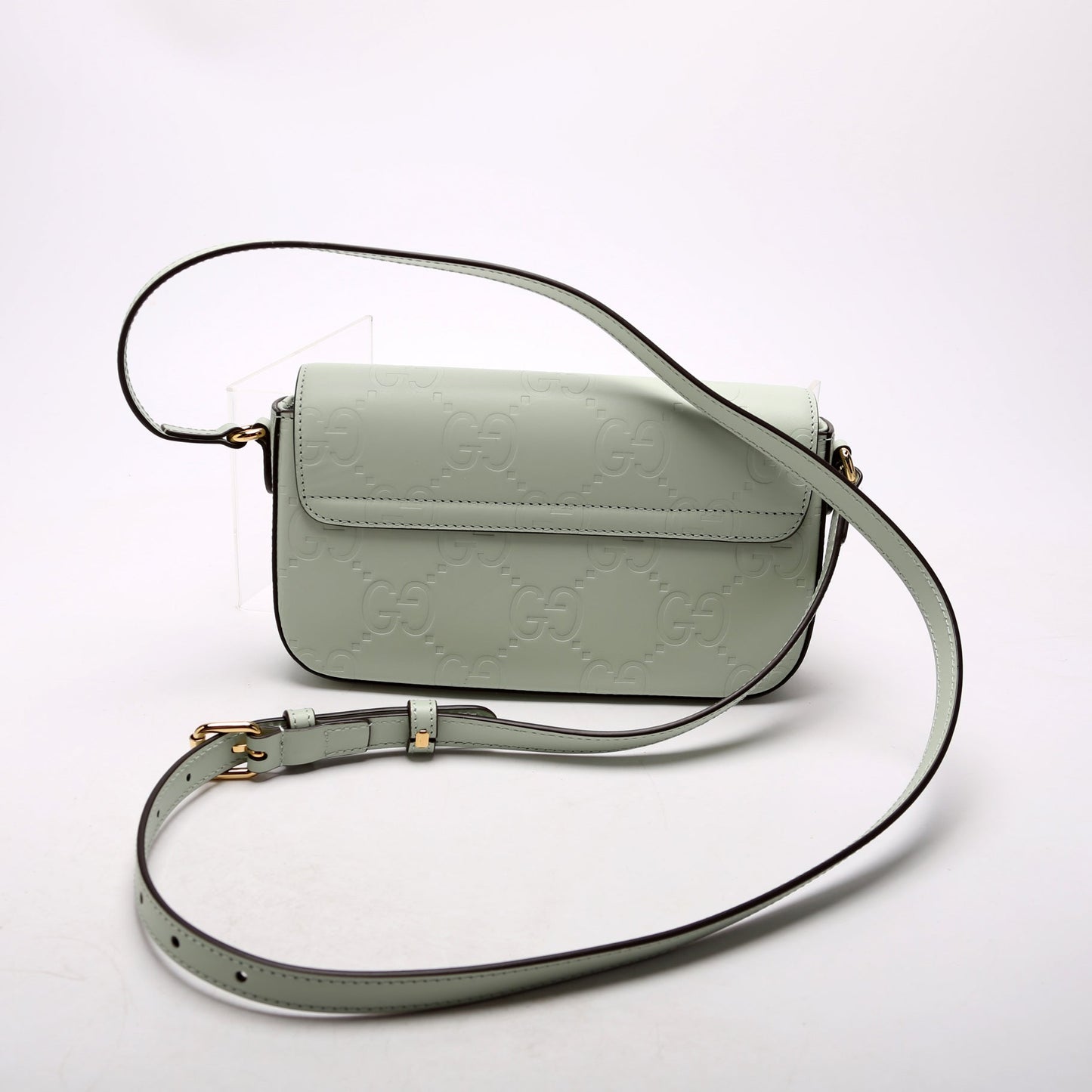 Gucci  GG Leather Super Mini Shoulder Bag Sage
