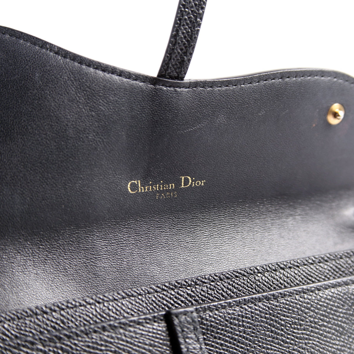 Saddle Pouch W/Chain Small Calfskin Black