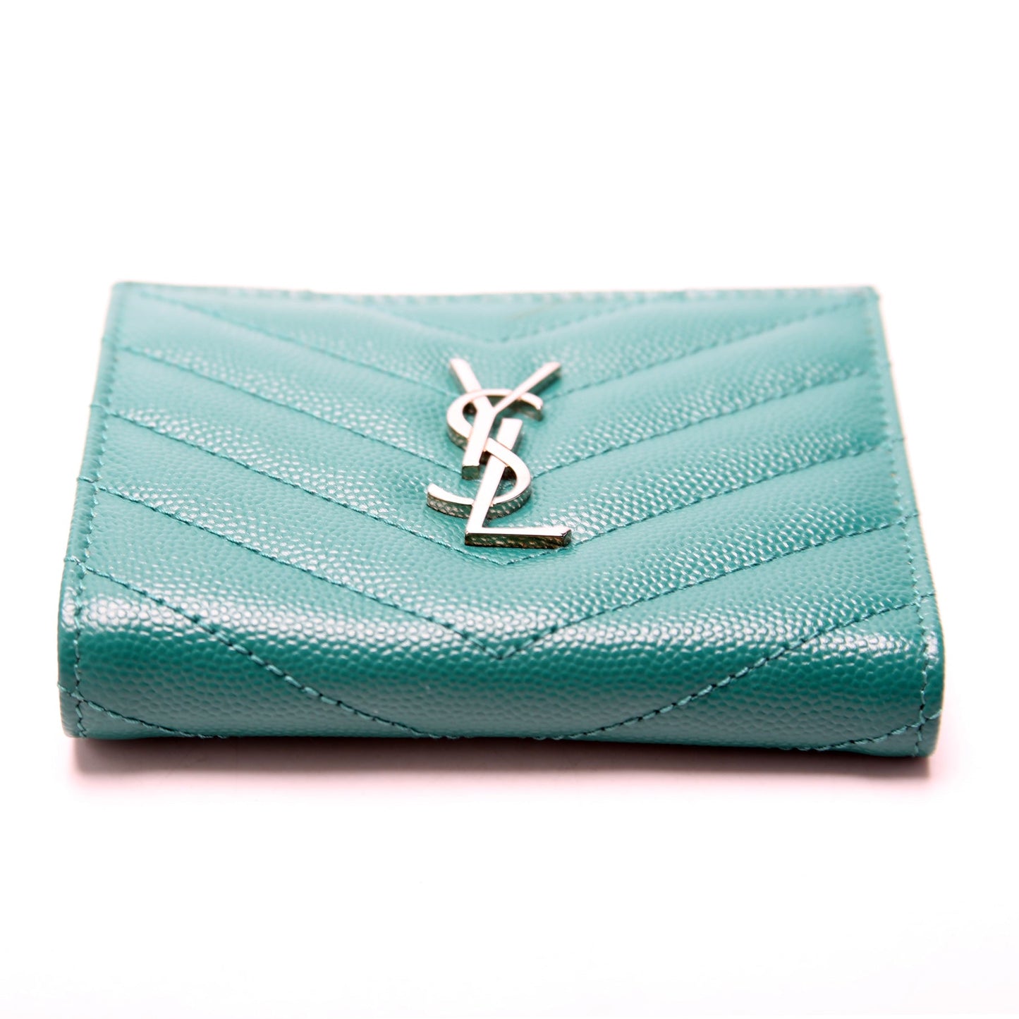 Cassandre Bi-Fold Wallet Grain De Poudre Green