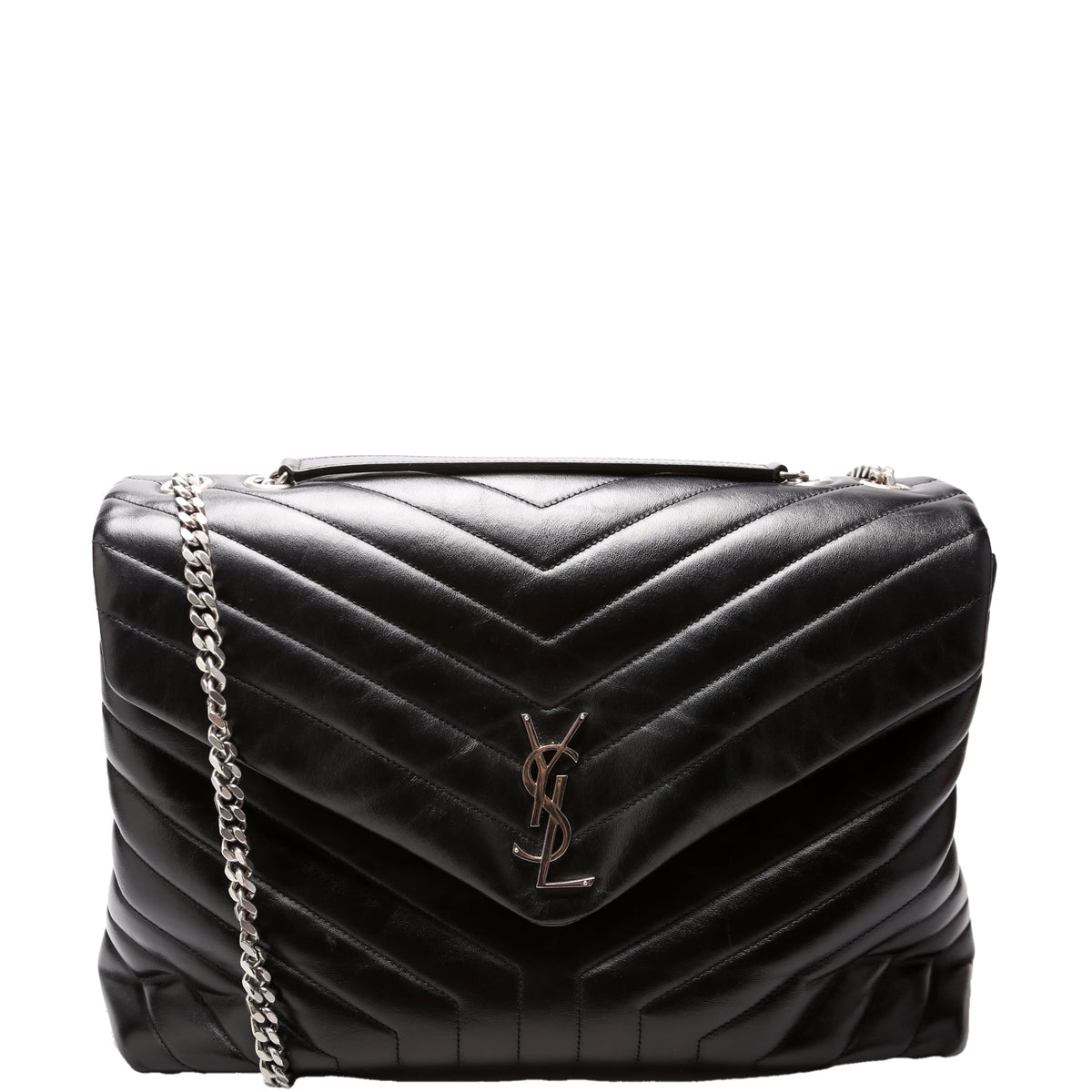 487215 Loulou Satchel Large Black