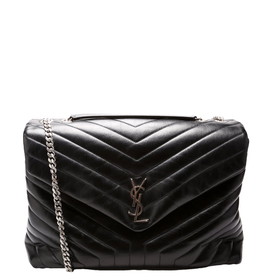 487215 Loulou Satchel Large Black