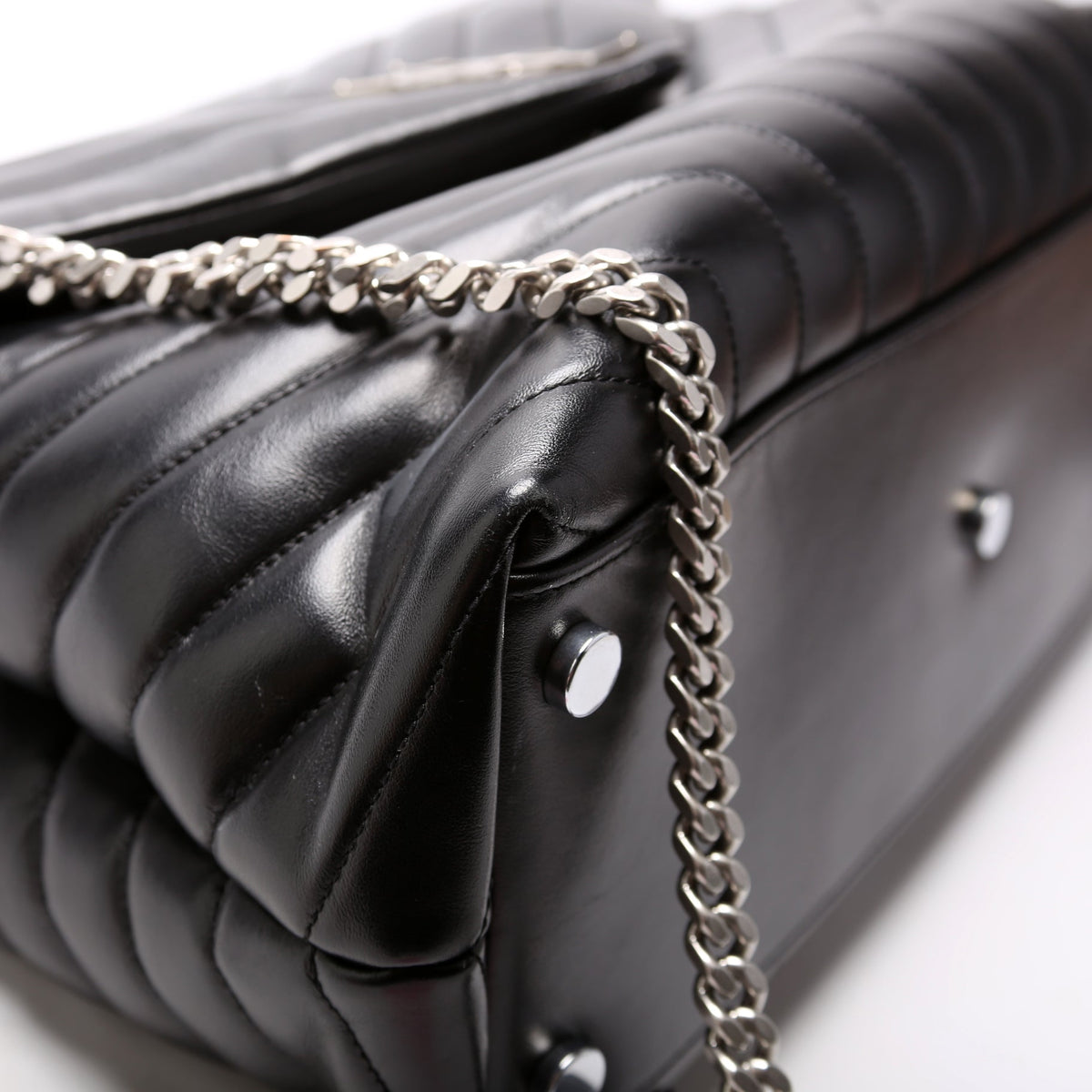 487215 Loulou Satchel Large Black