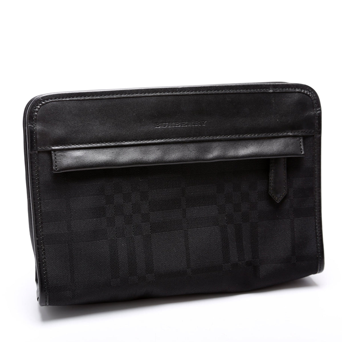 Nova Check Wrist Clutch Black