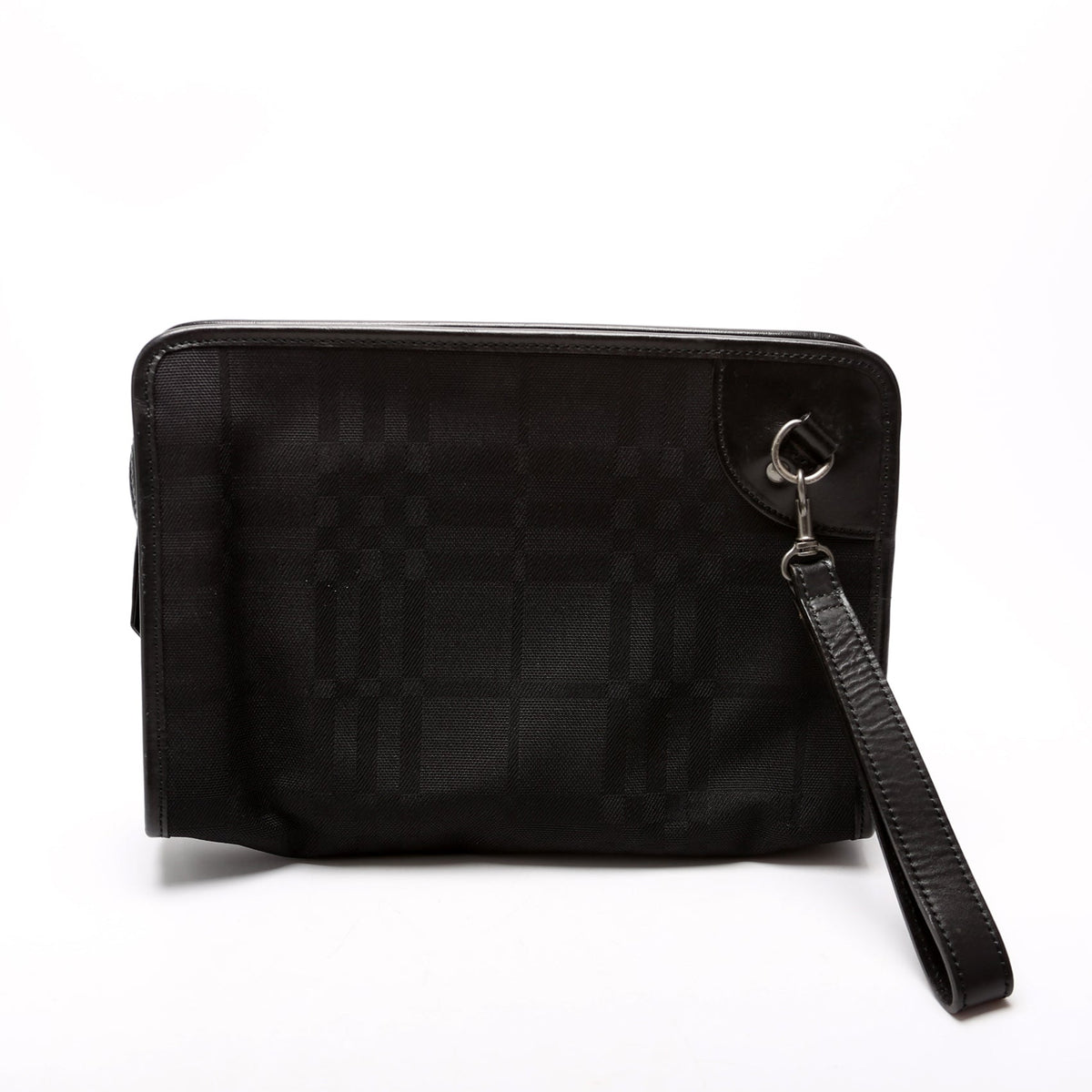 Nova Check Wrist Clutch Black
