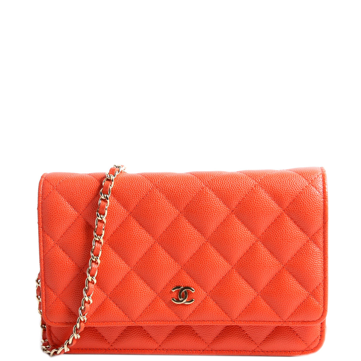WOC Classic Quilted Caviar Orange