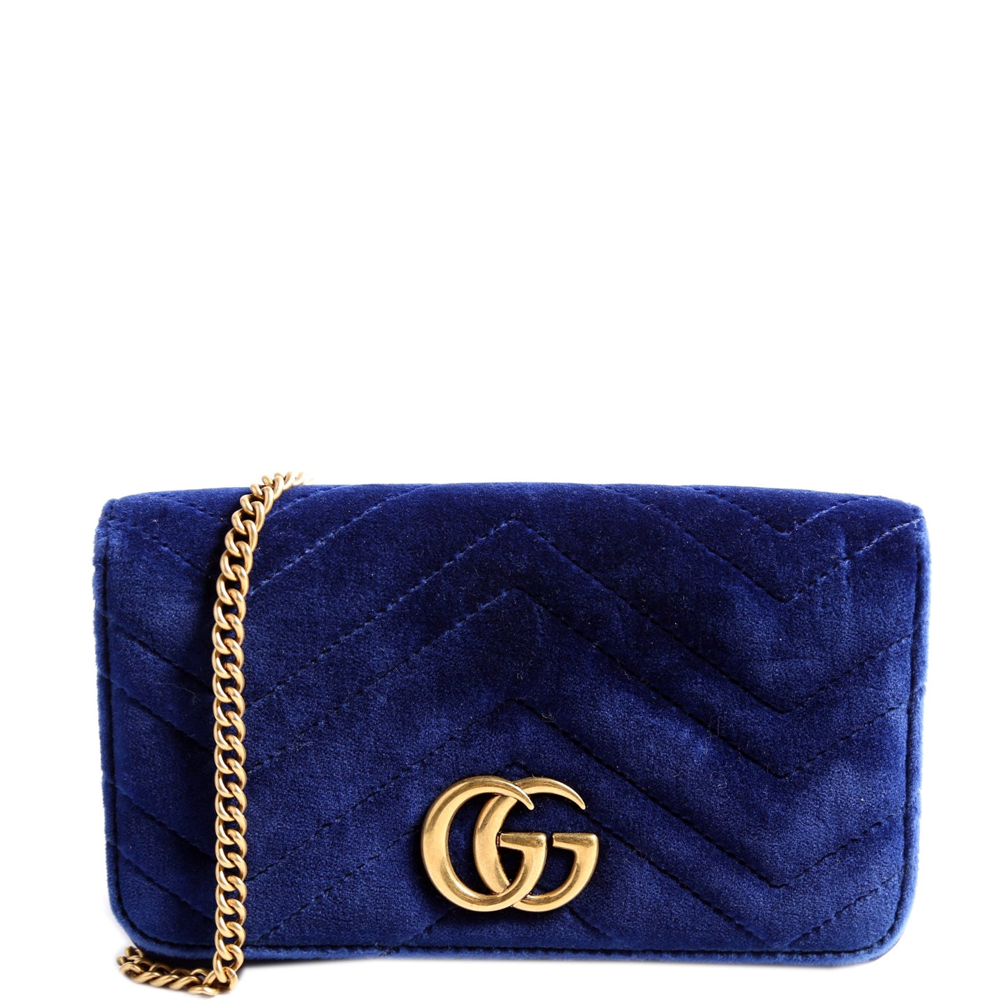 Gucci  GG Marmont Velvet Mini Bag Blue
