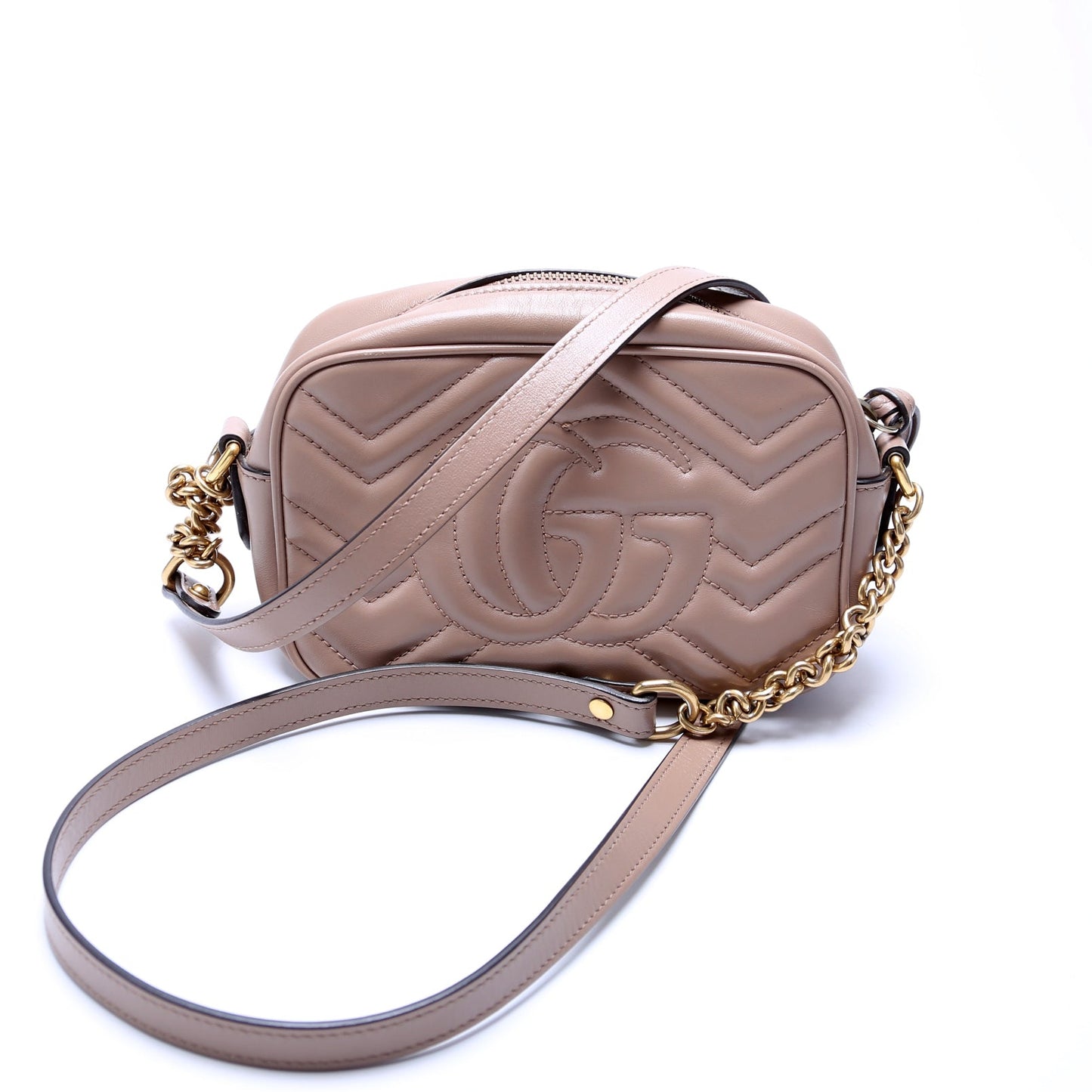 Gucci  Marmont Mini Camera Bag Tan