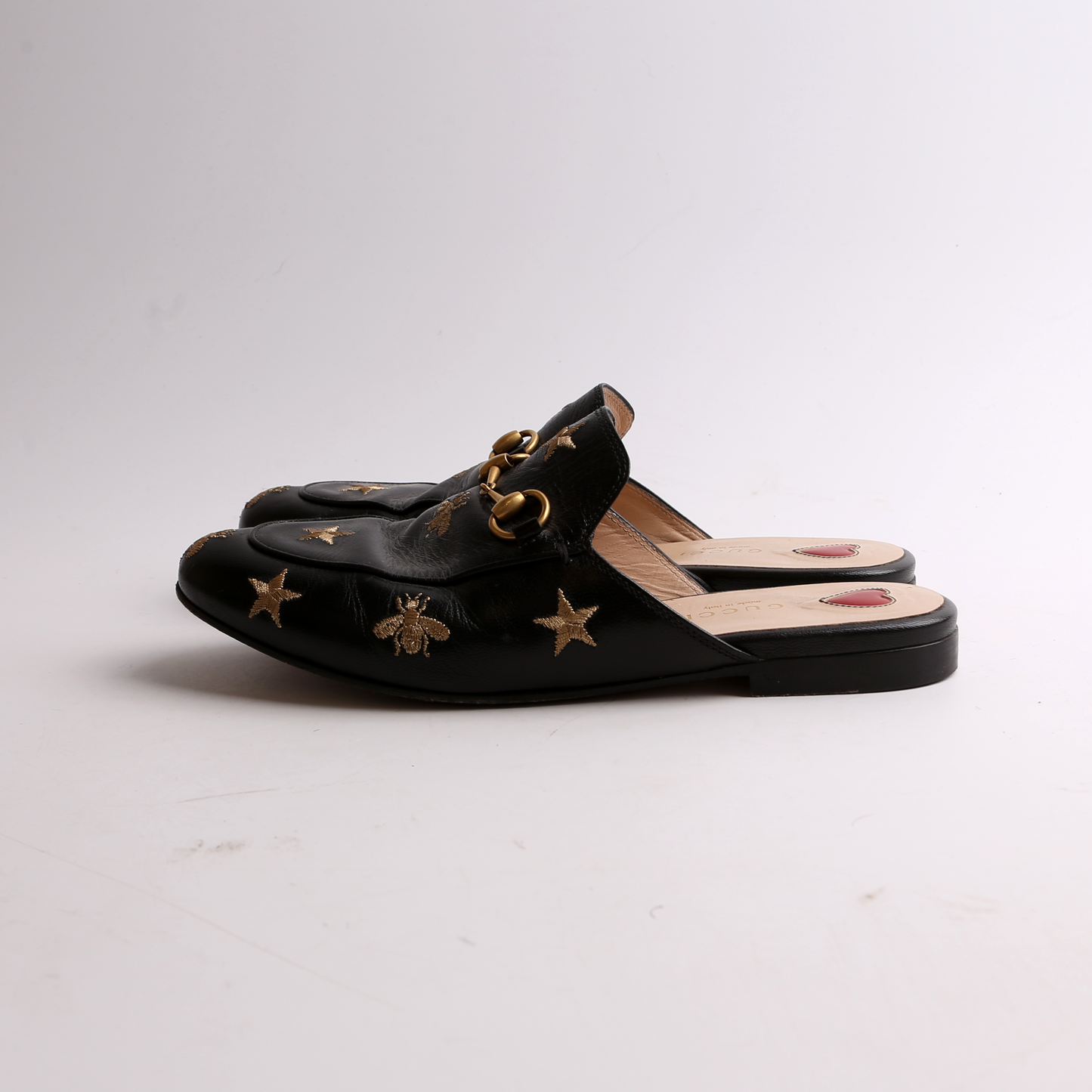Gucci Princetown Bee Mules Size .
