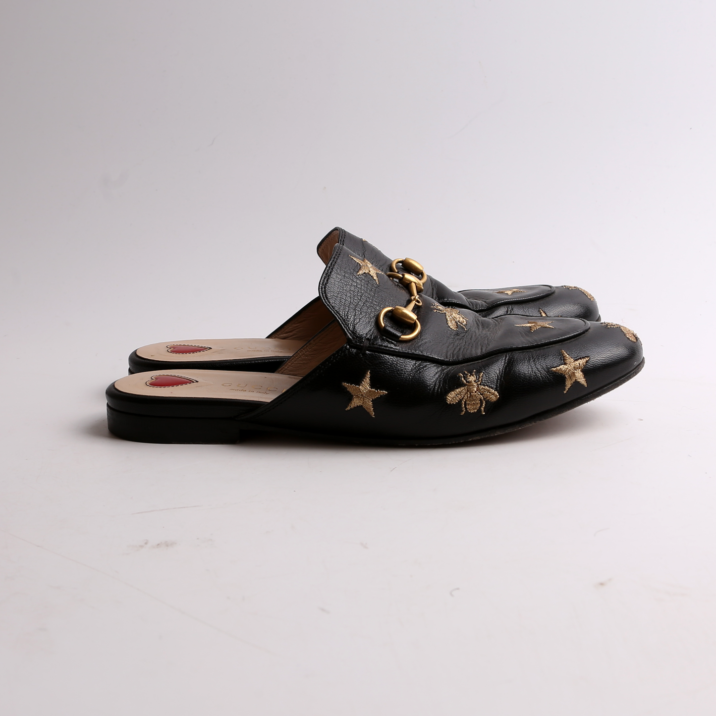 Gucci Princetown Bee Mules Size .
