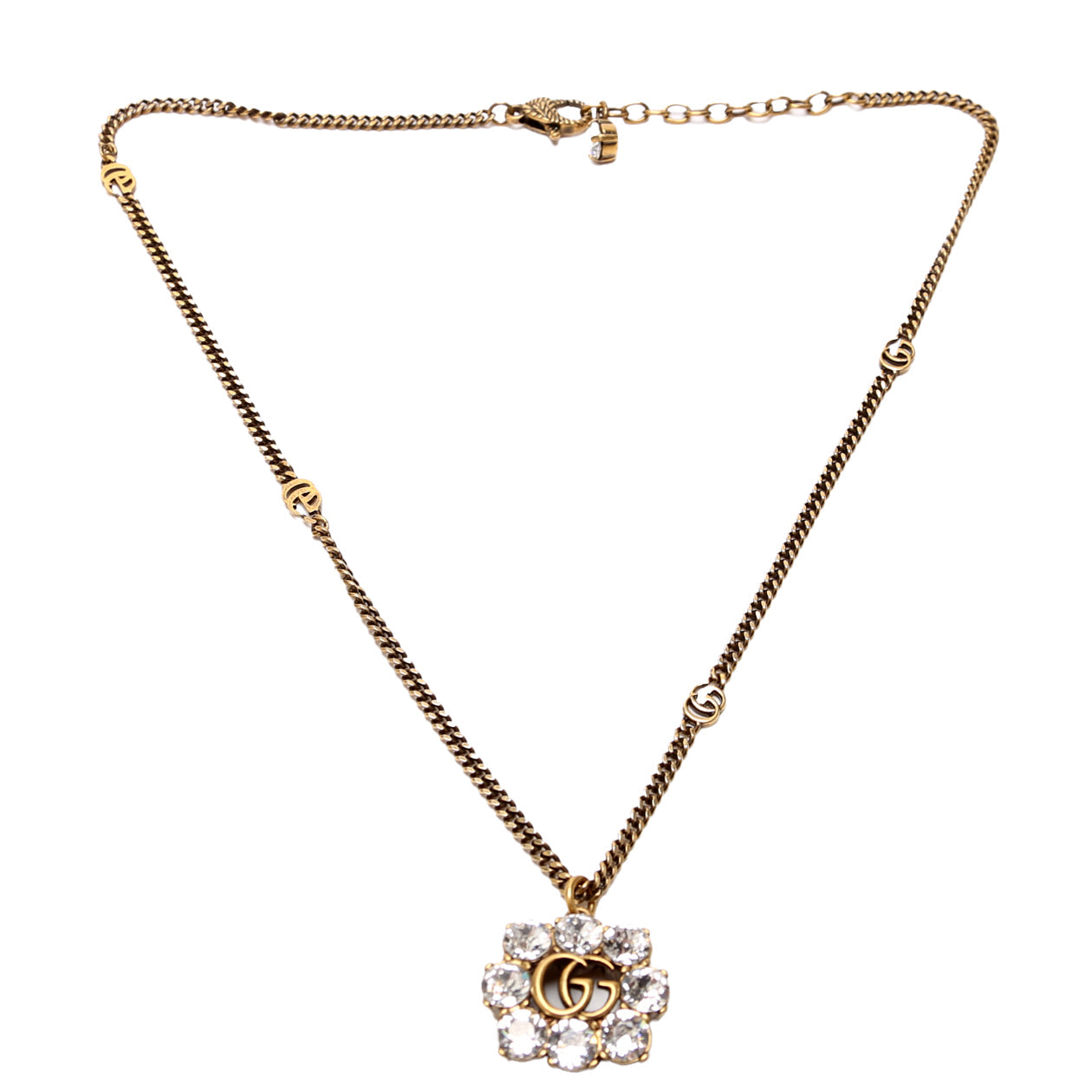 Gucci GG Marmont Crystal Necklace
